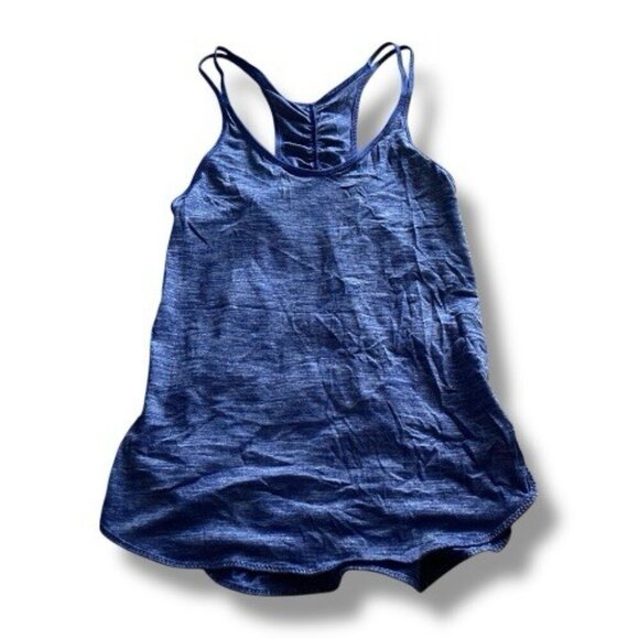 Lululemon What The Sport Singlet II Heathered Sapphire Blue Size 6 - Picture 8 of 10